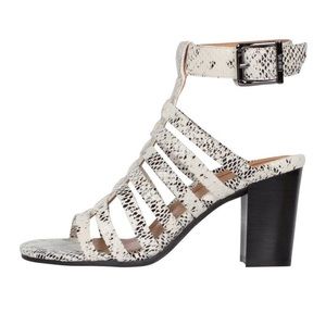 Vionic Sami White Black Snake Sandals size 8
